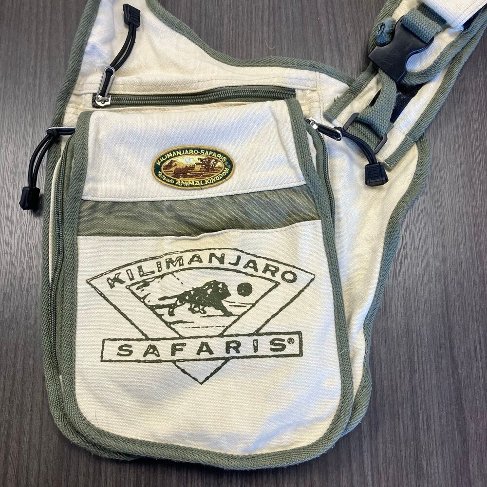 Vintage Disney World Animal Kingdom Kilimanjaro Safaris Messenger Bag Sling Pack - Picture 2 of 12